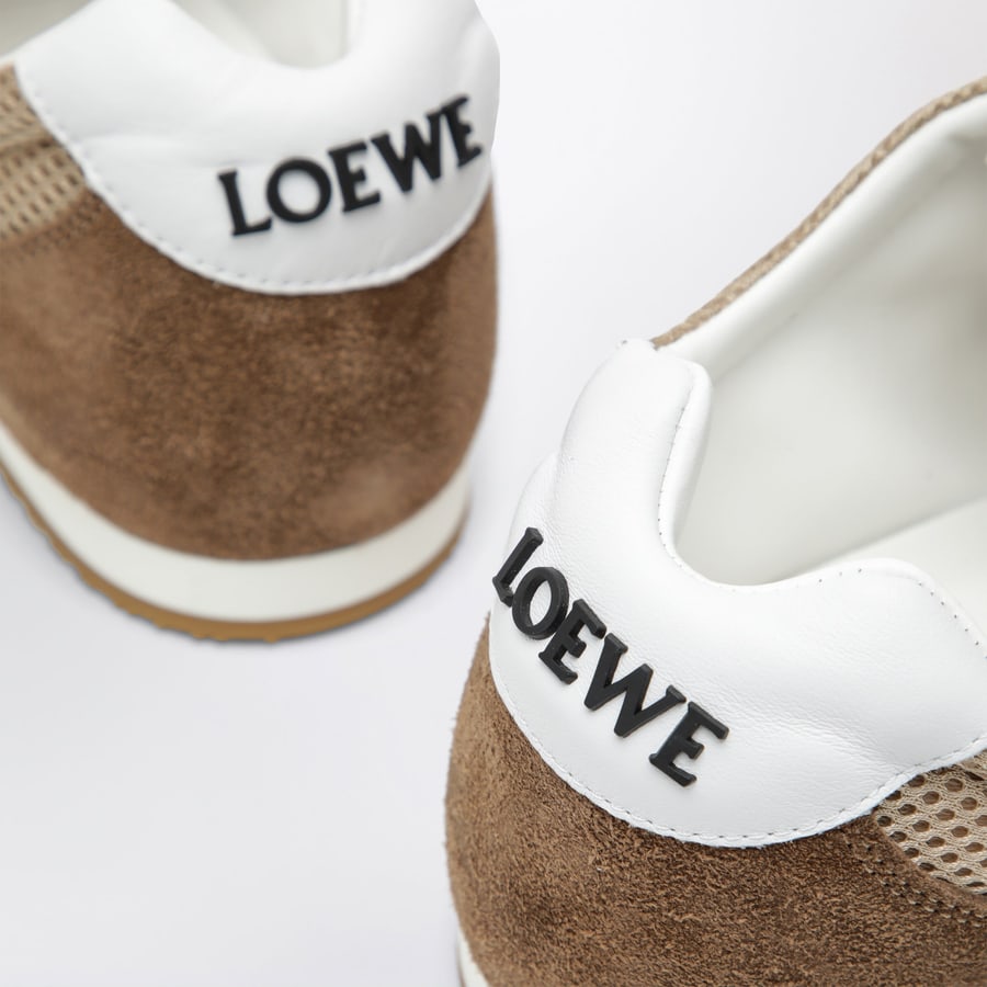 Loewe Sneaker Ballet Runner 2.0 in pelle scamosciata e rete, view 5