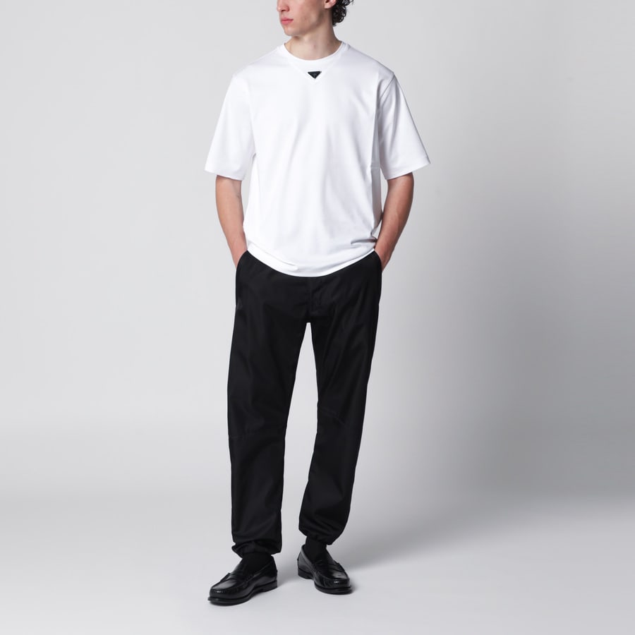 Prada Pantaloni neri in Re-Nylon, view 2