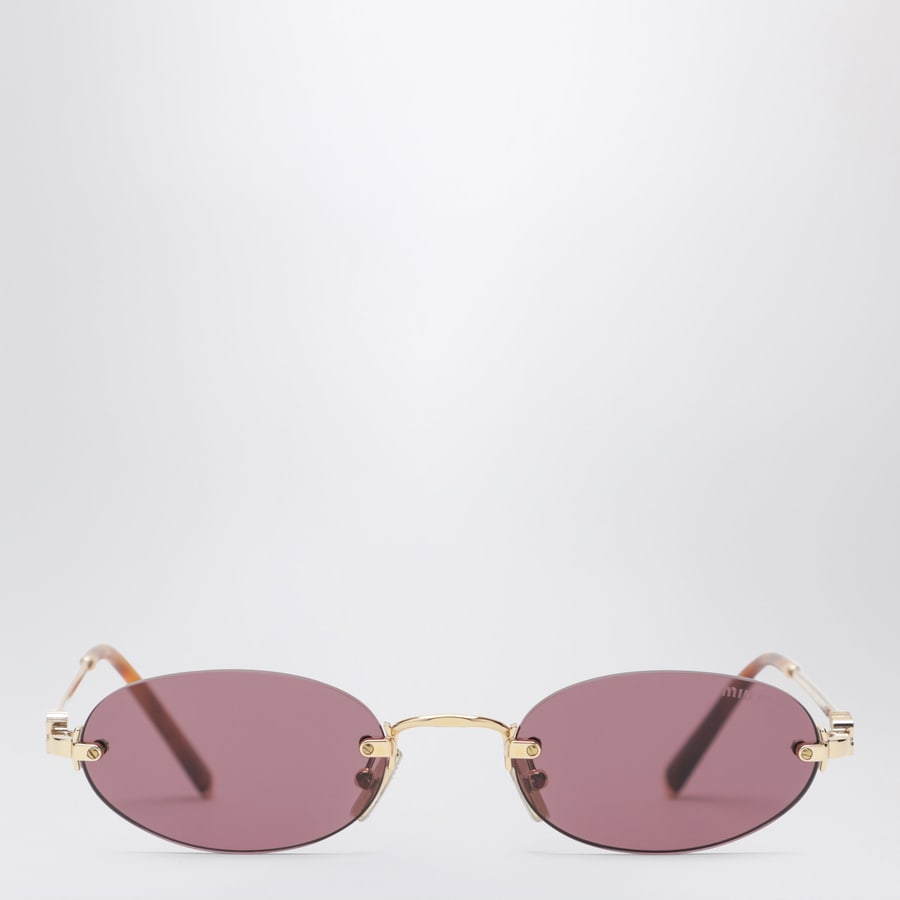 Miu Miu Occhiali da sole Miu Miu Logo oro/giallo