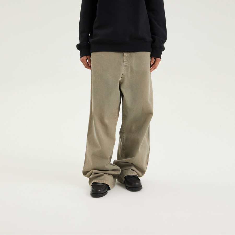 1989 STUDIO Pantaloni Chicago in denim marrone chiaro