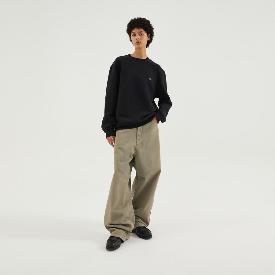 1989 STUDIO Pantaloni Chicago in denim marrone chiaro, view 2