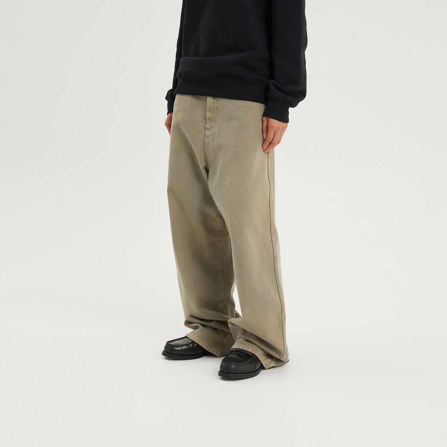 1989 STUDIO Pantaloni Chicago in denim marrone chiaro, view 3