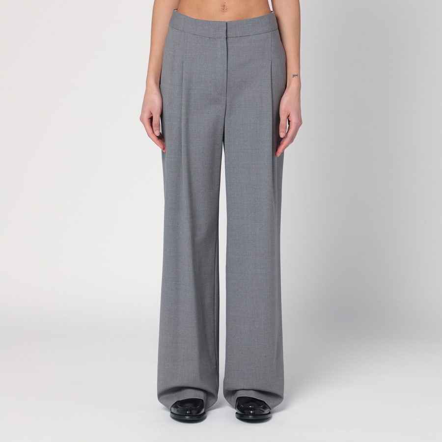 LOULOU DE SAISON Pantalone ampio grigio in lana