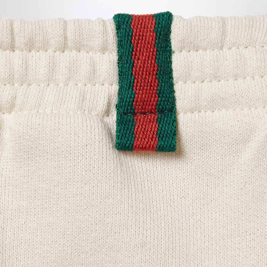 Gucci Pantalone jogging bianco in cotone, view 3