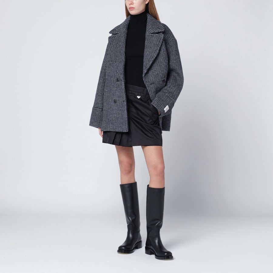 CALVIN KLEIN Cappotto doppiopetto grigio in pied de poule, view 2