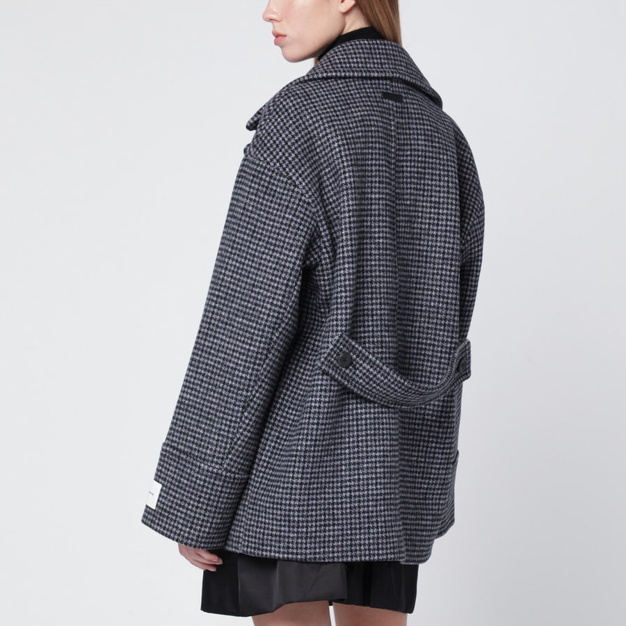 CALVIN KLEIN Cappotto doppiopetto grigio in pied de poule, view 3