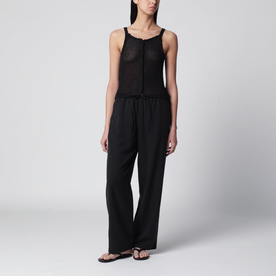 DUNST Pantalone nero in rayon, view 2