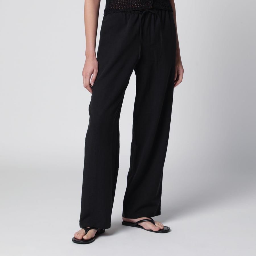DUNST Pantalone nero in rayon, view 3