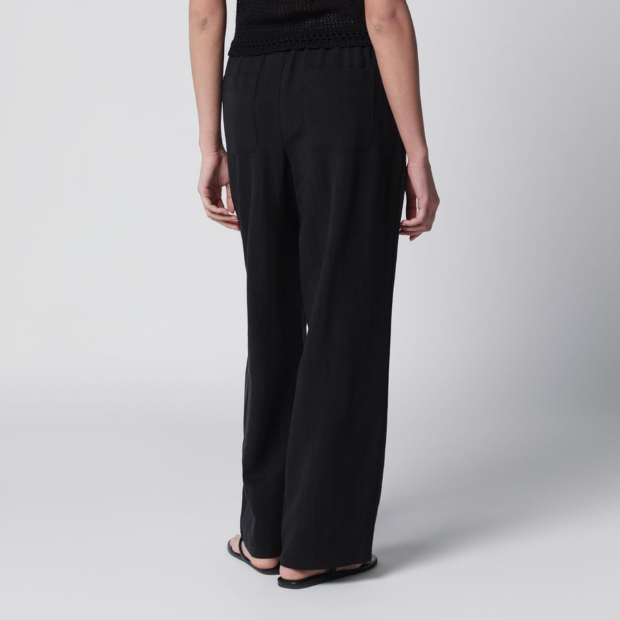 DUNST Pantalone nero in rayon, view 4