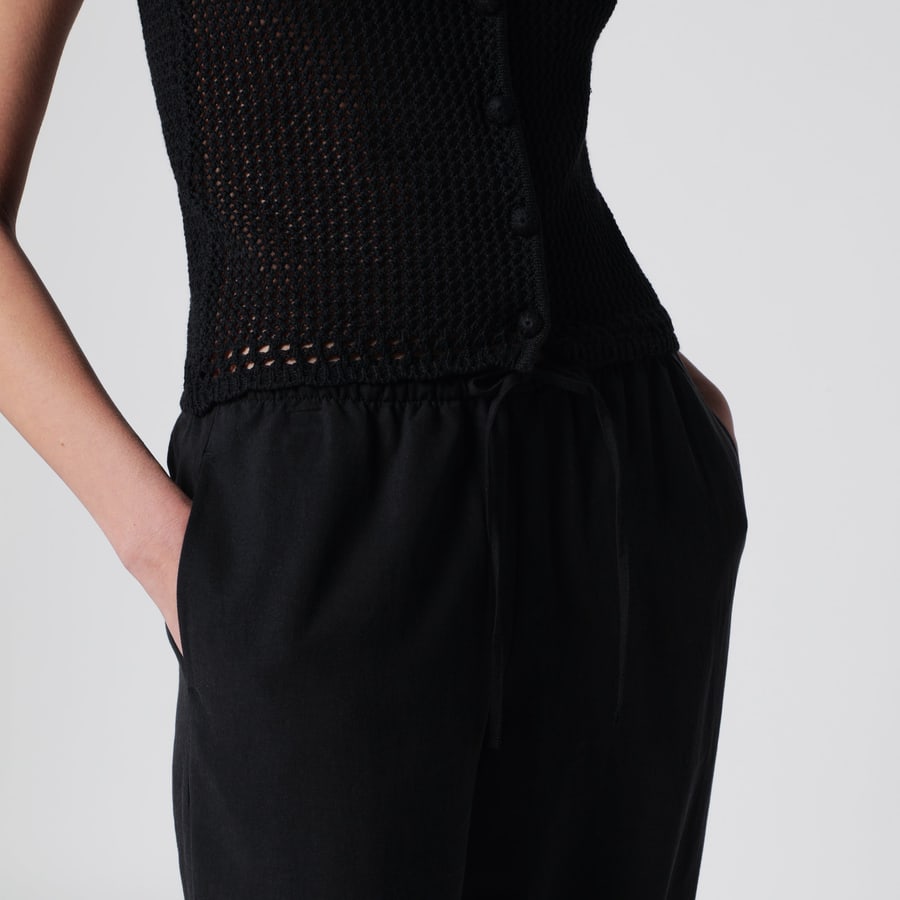 DUNST Pantalone nero in rayon, view 5