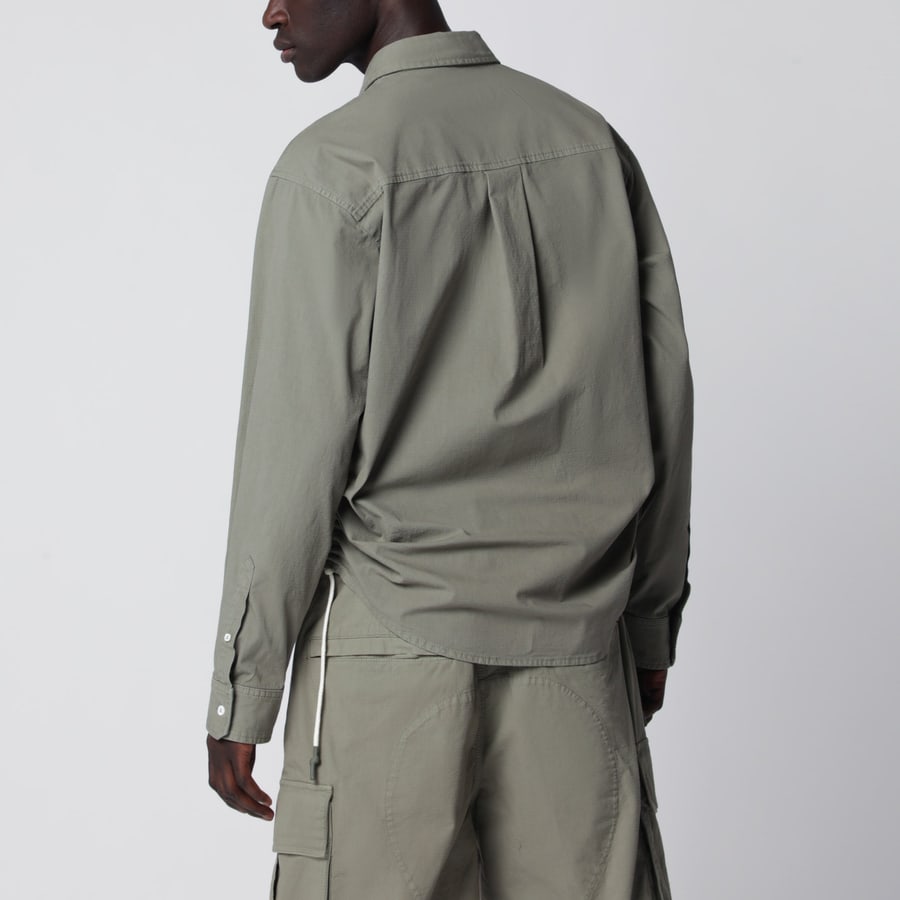 Dsquared2 Camicia verde militare in cotone, view 3