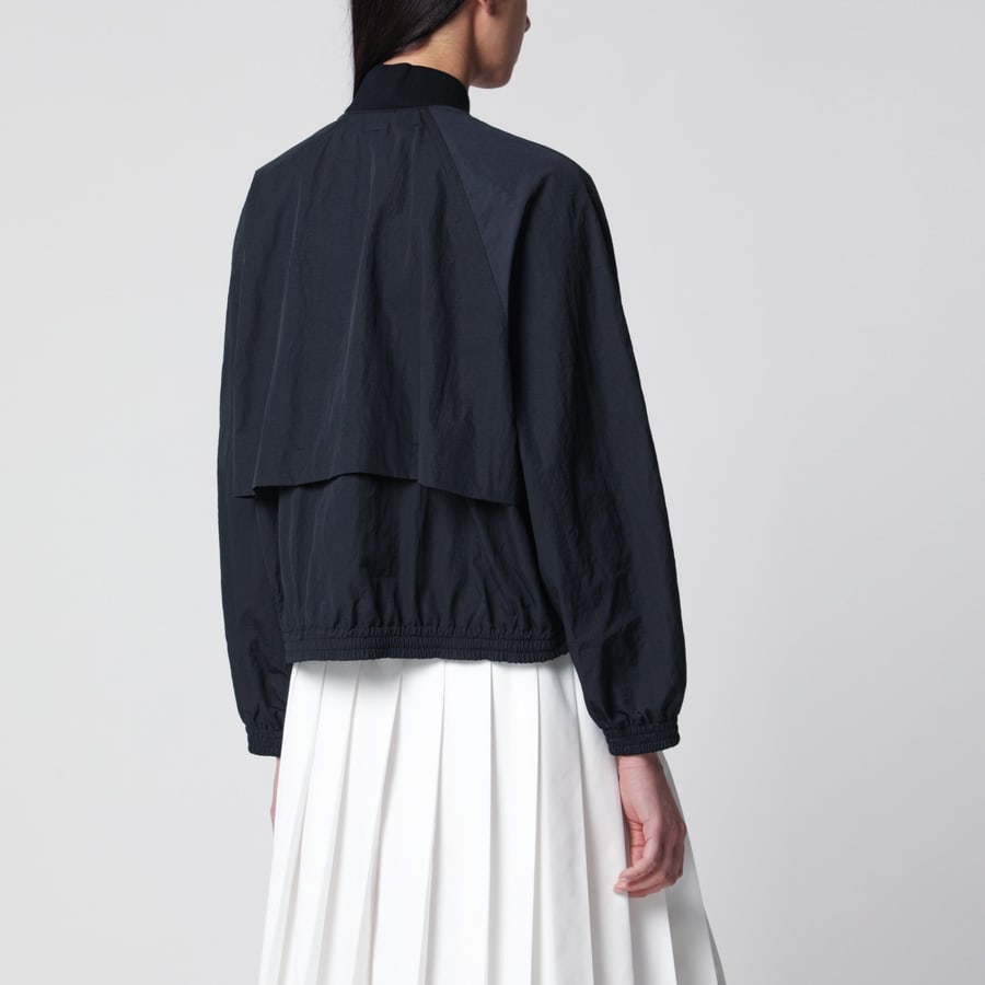 HERNO LAMINAR Giacca con zip blu in nylon, view 3