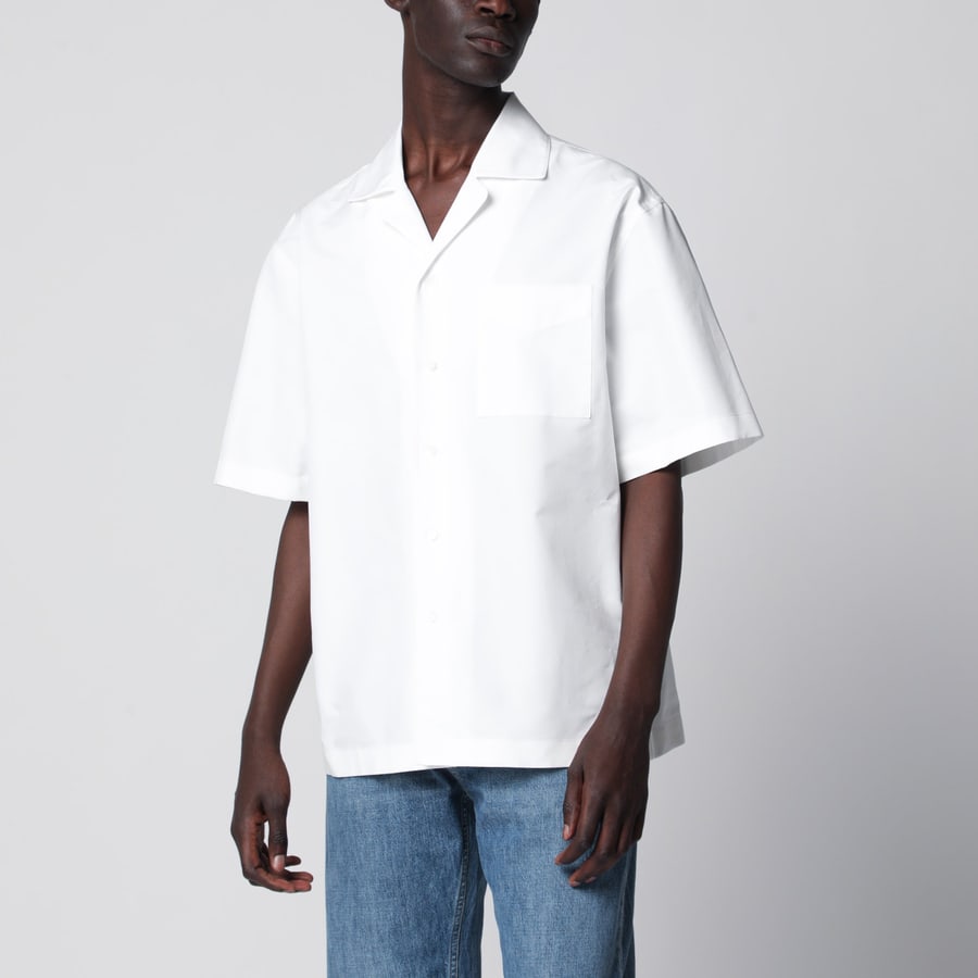 Bottega Veneta Camicia bowling bianca in cotone