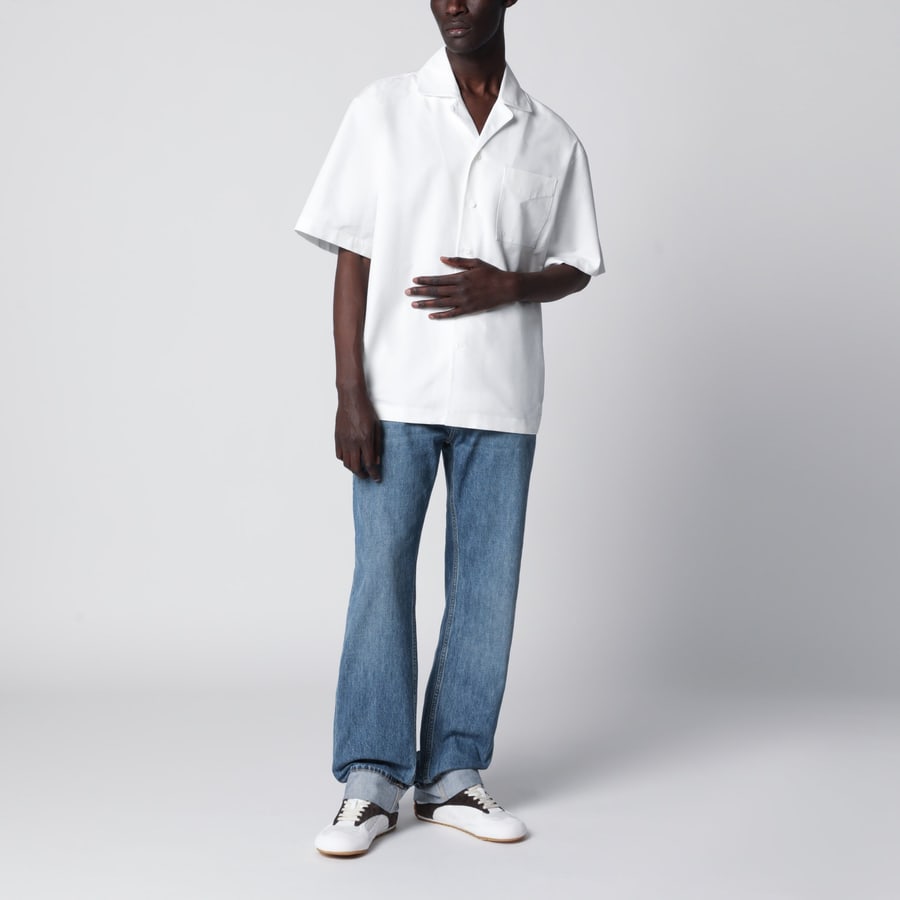 Bottega Veneta Camicia bowling bianca in cotone, view 2