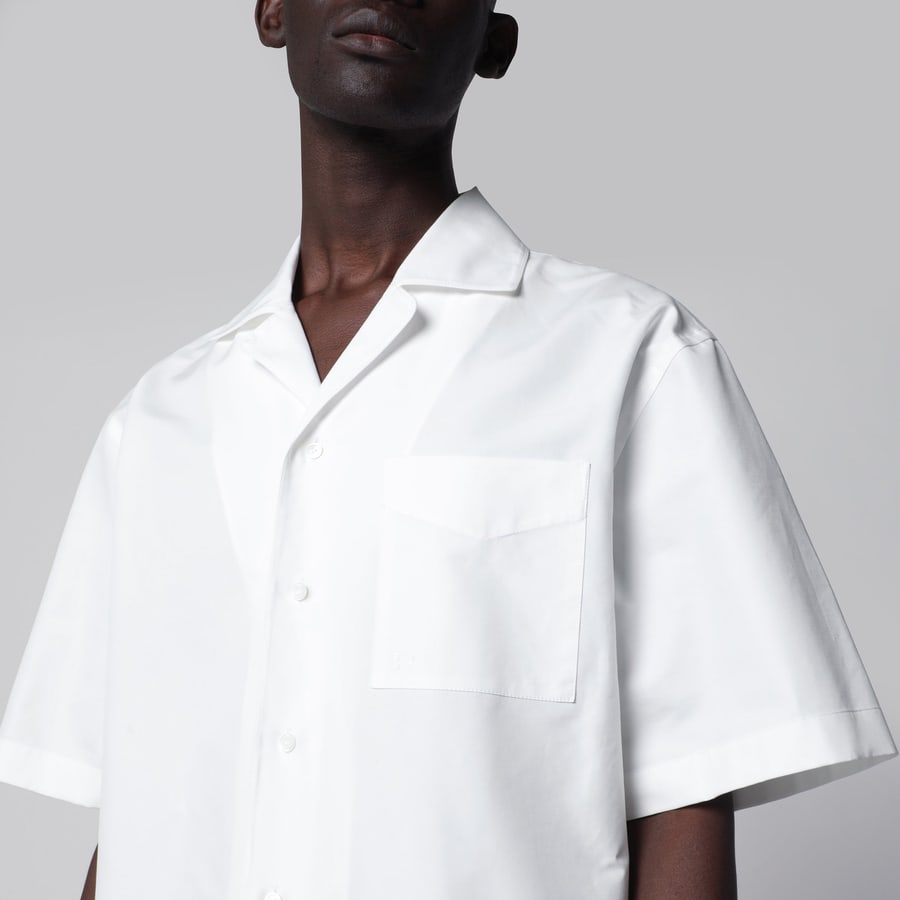 Bottega Veneta Camicia bowling bianca in cotone, view 4