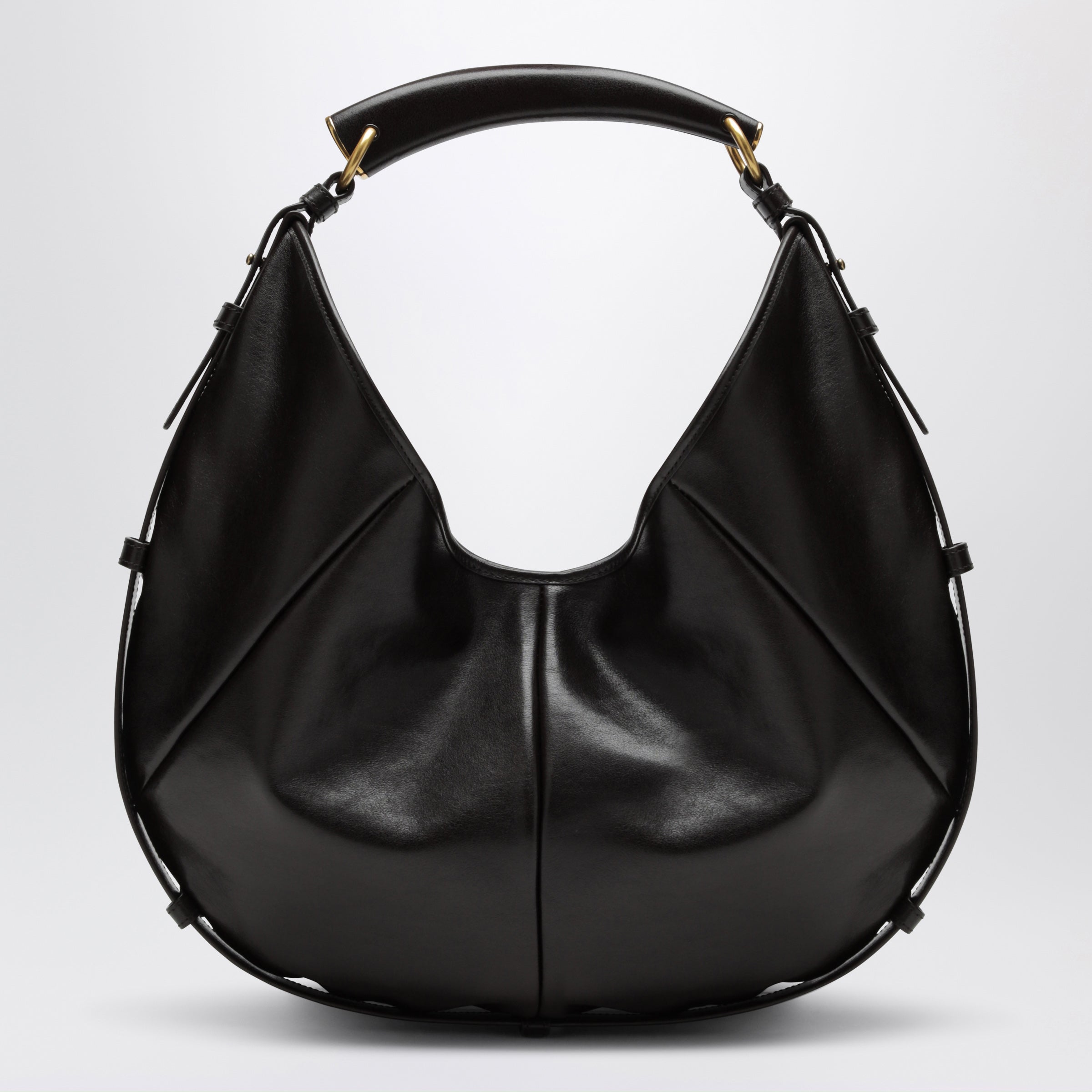 Saint Laurent Borsa hobo Mombasa media in pelle di vitello marrone