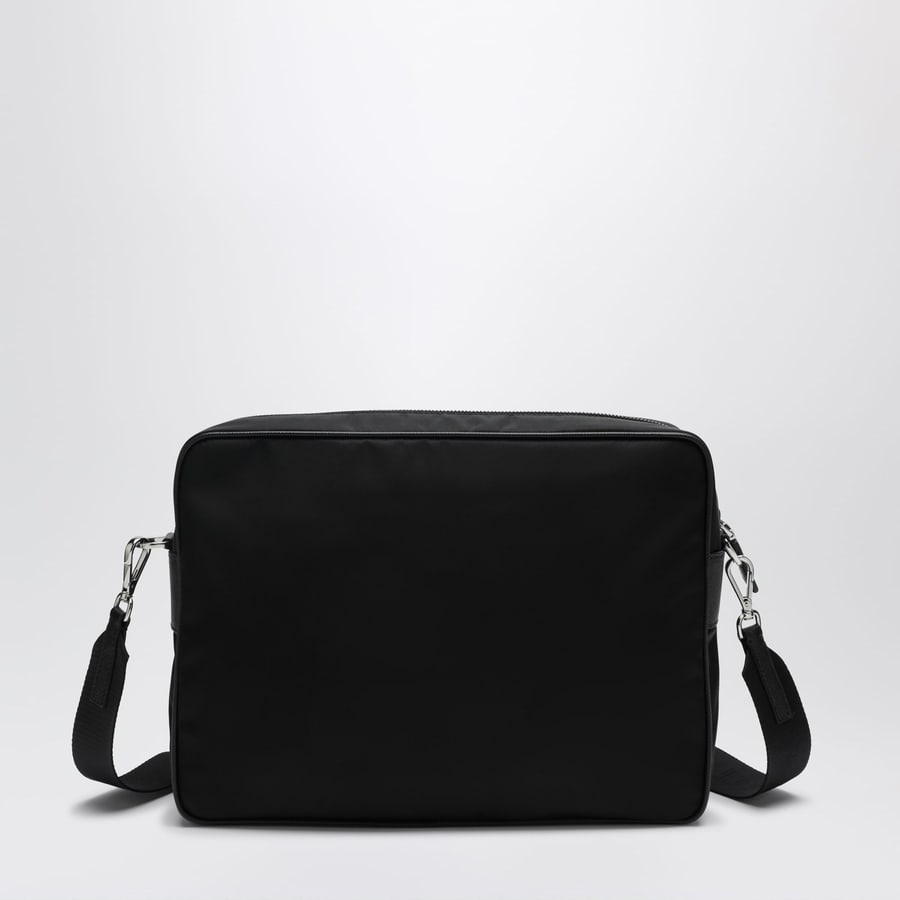 Prada Borsa a tracolla in Re-Nylon e pelle nera, view 4