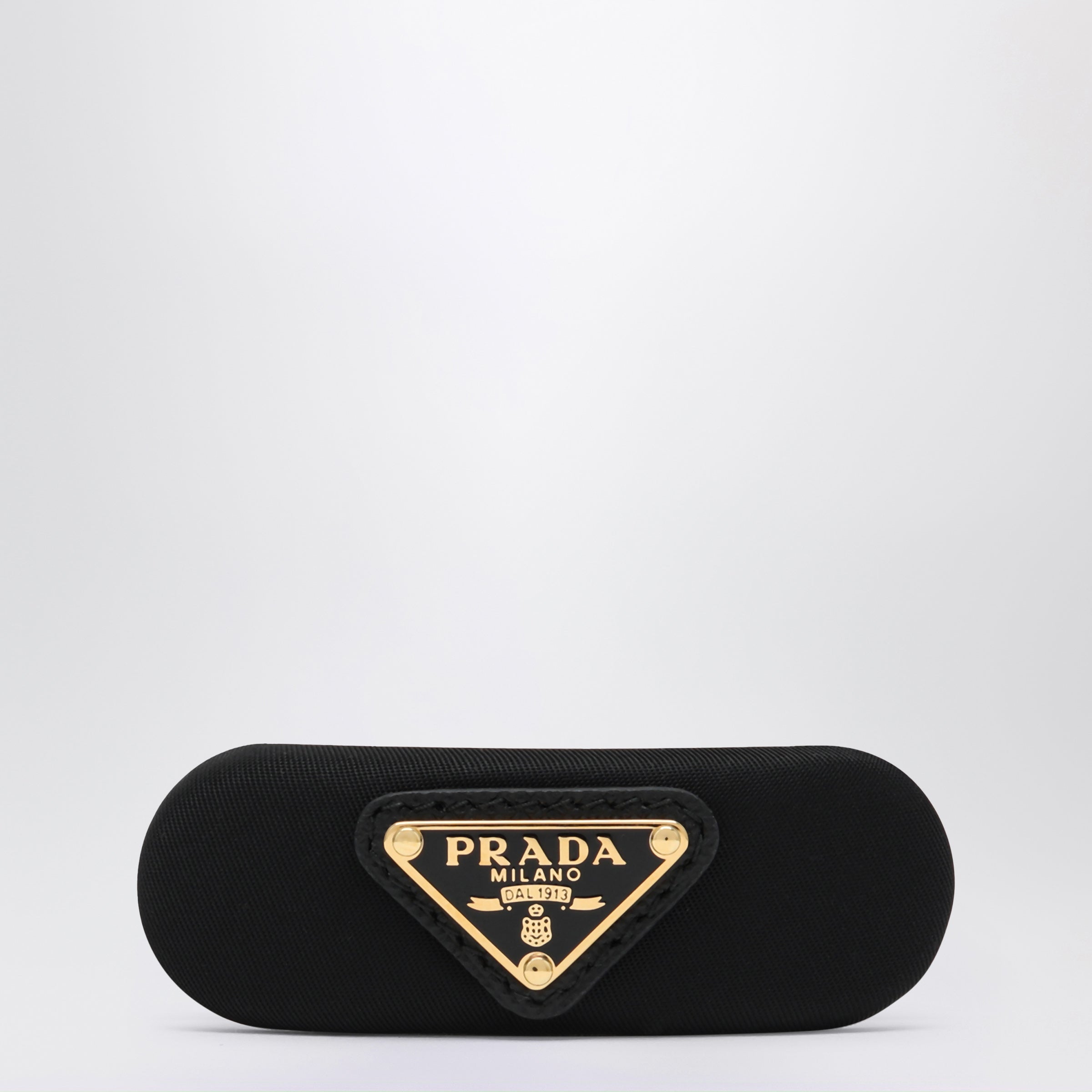 Prada Fermaglio per capelli nero in Re-Nylon
