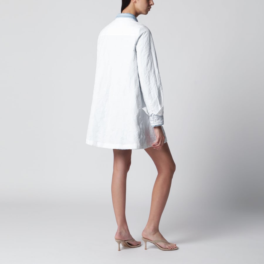 Loewe Abito corto in cotone tecnico bianco, view 3