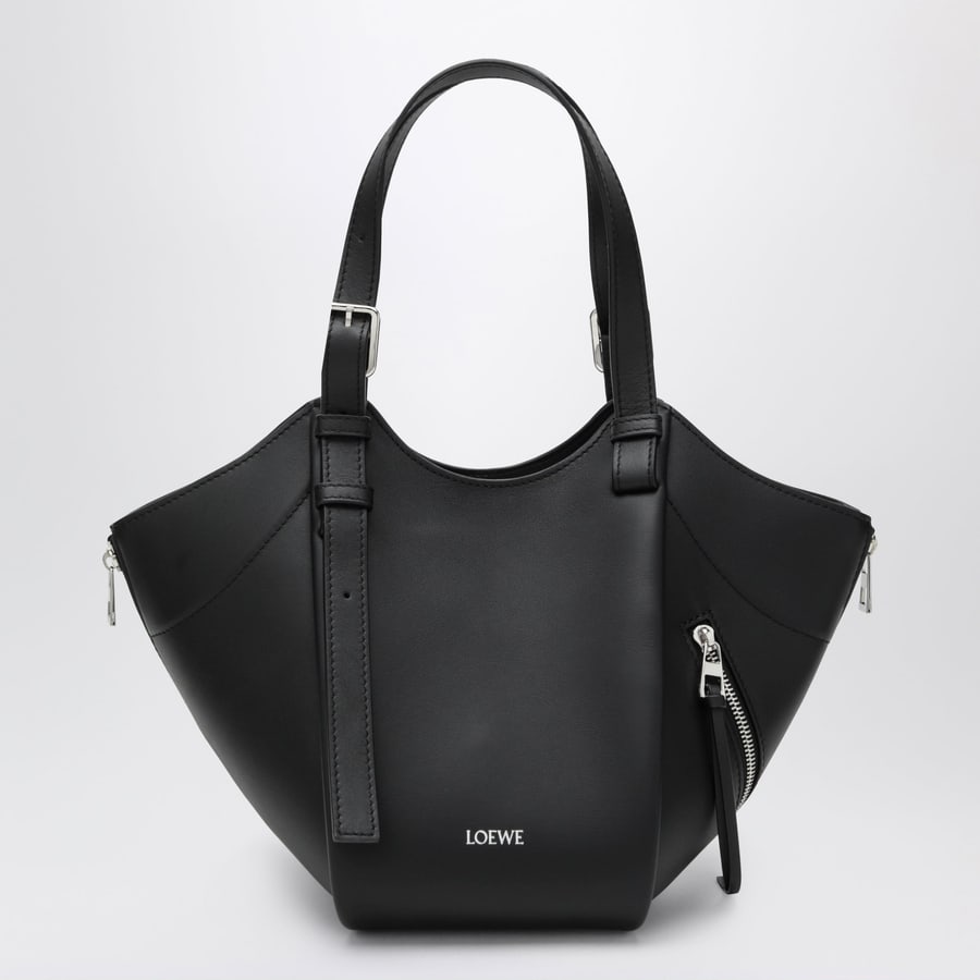 Loewe Borsa Hammock Flip nera in pelle