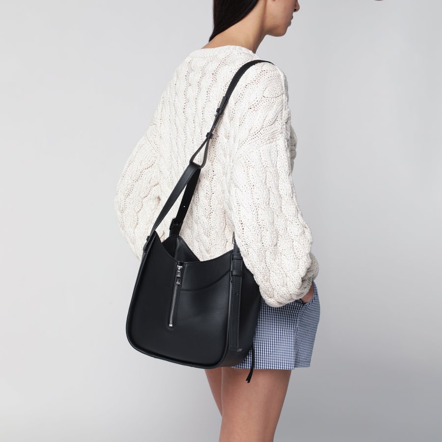Loewe Borsa Hammock Flip nera in pelle, view 2