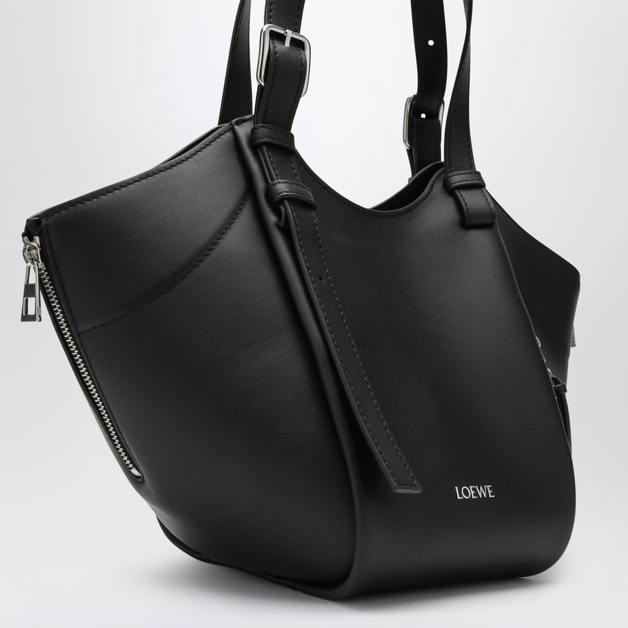 Loewe Borsa Hammock Flip nera in pelle, view 7