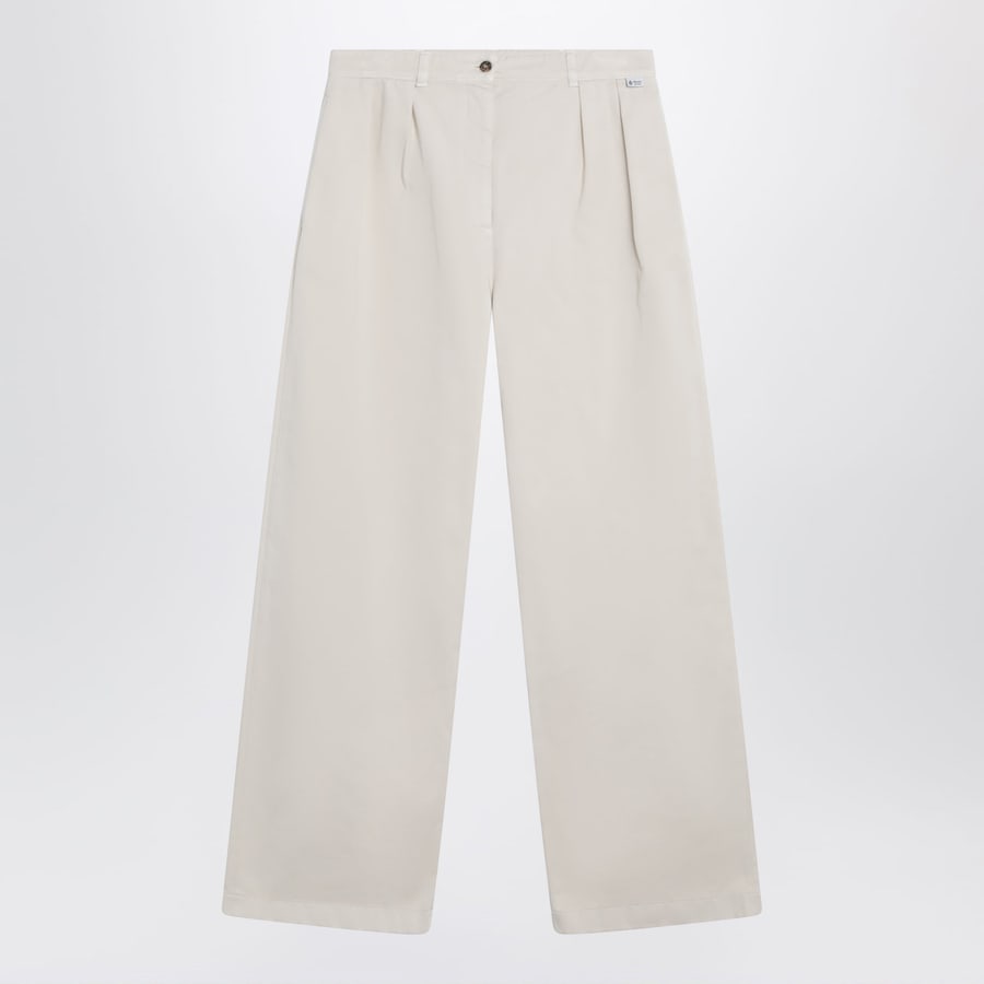 Prada Pantaloni color sabbia in gabardine
