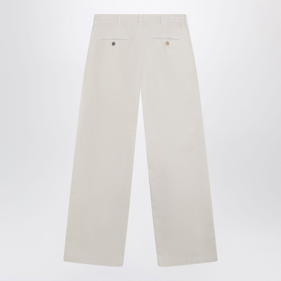 Prada Pantaloni color sabbia in gabardine, view 2