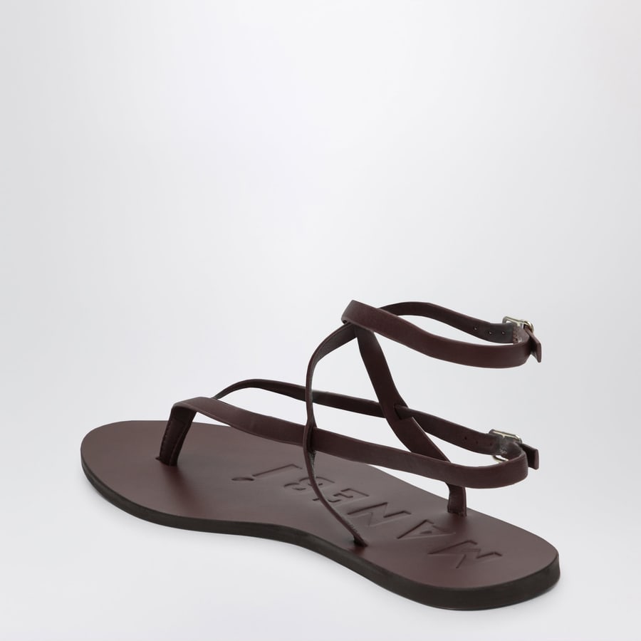 MANEBI' Sandali infradito color burgundy, view 3