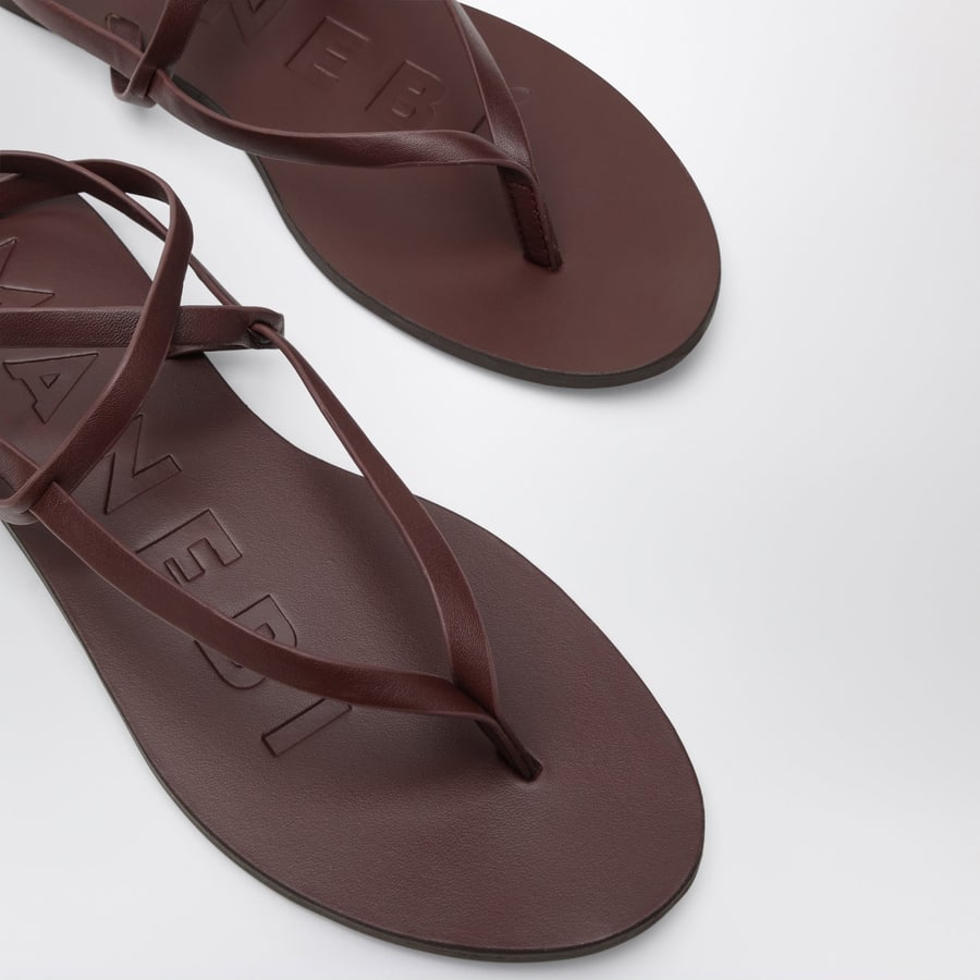MANEBI' Sandali infradito color burgundy, view 4