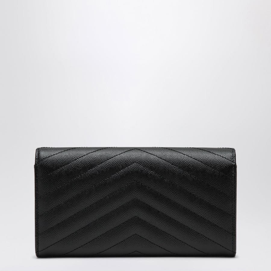 Saint Laurent Portafoglio grande Cassandre matelassé nero, view 2