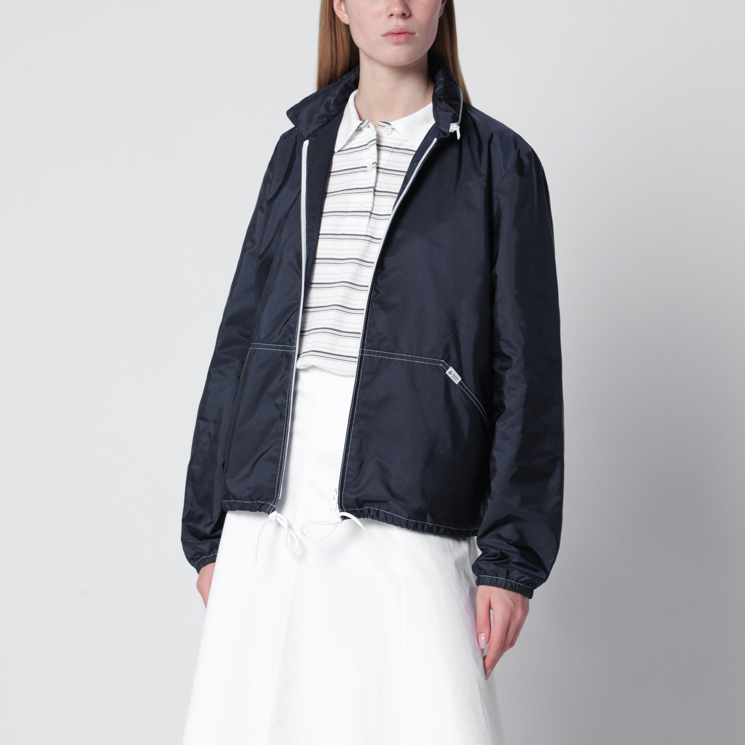 Prada Giacca leggera in Re-Nylon blu