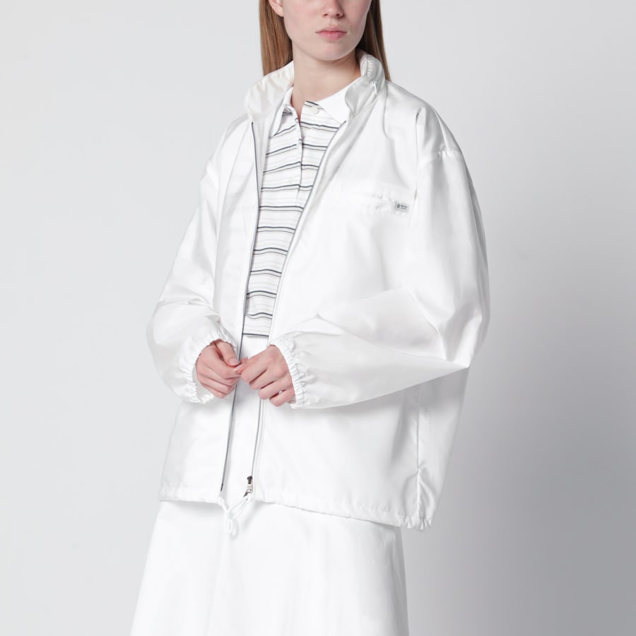 Prada Giacca leggera in Re-Nylon bianca