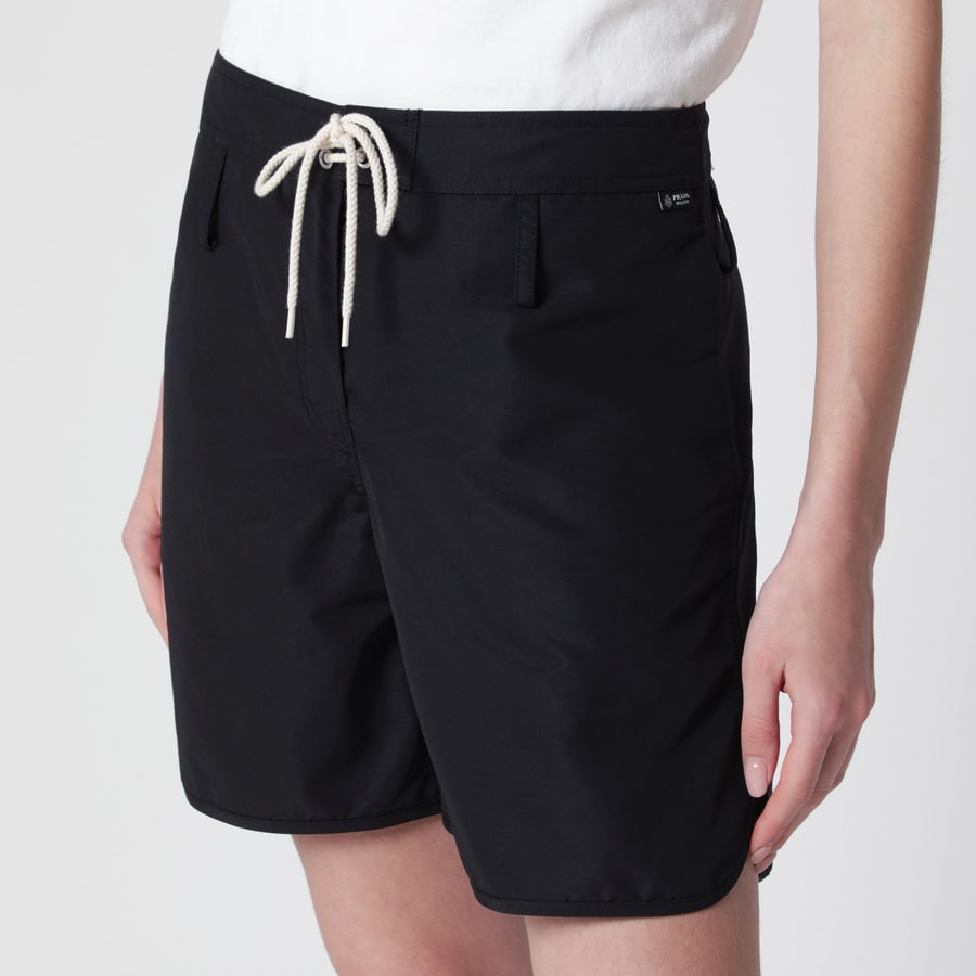 Prada Shorts in Re-Nylon nero con coulisse, view 5