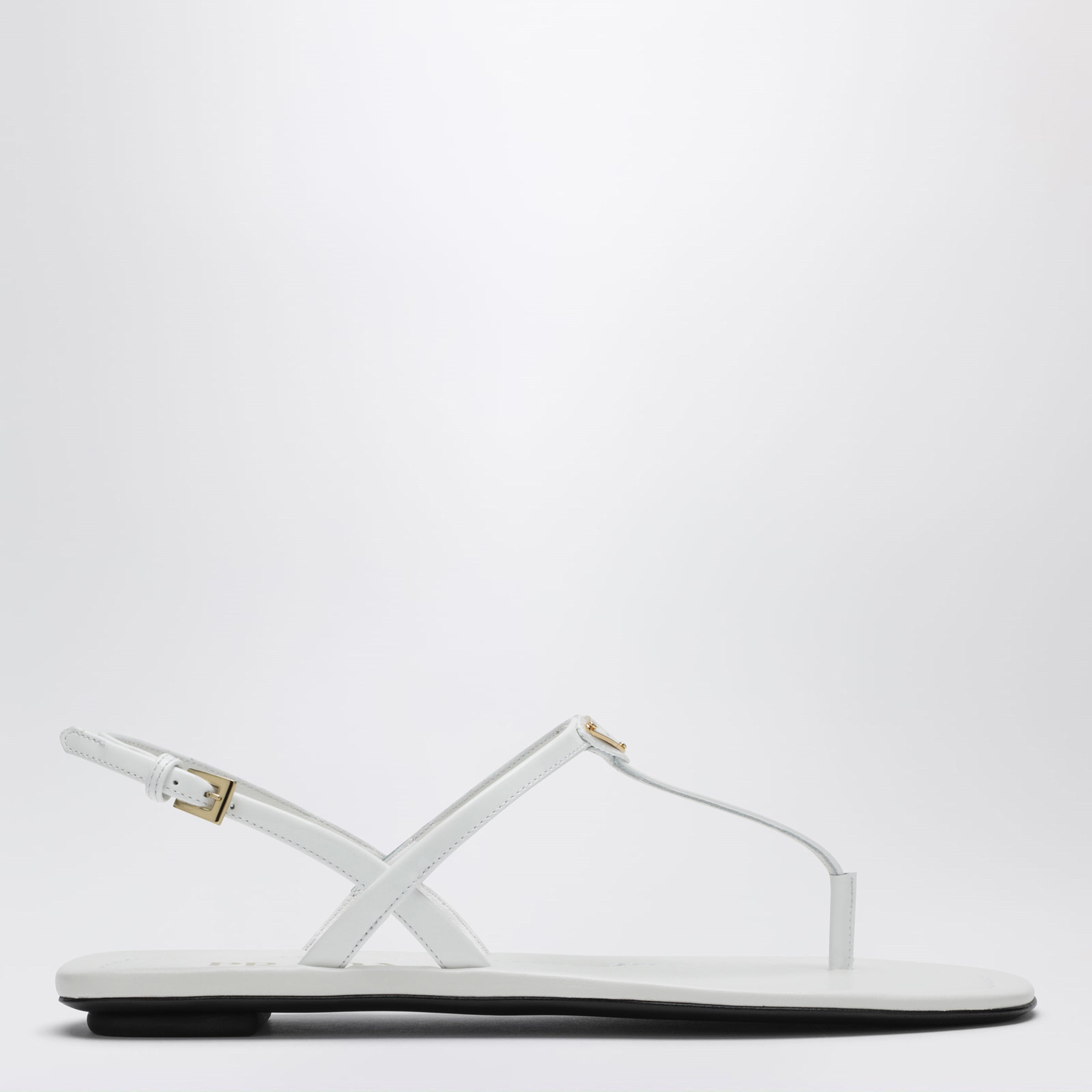 Prada Sandalo infradito in vernice bianco