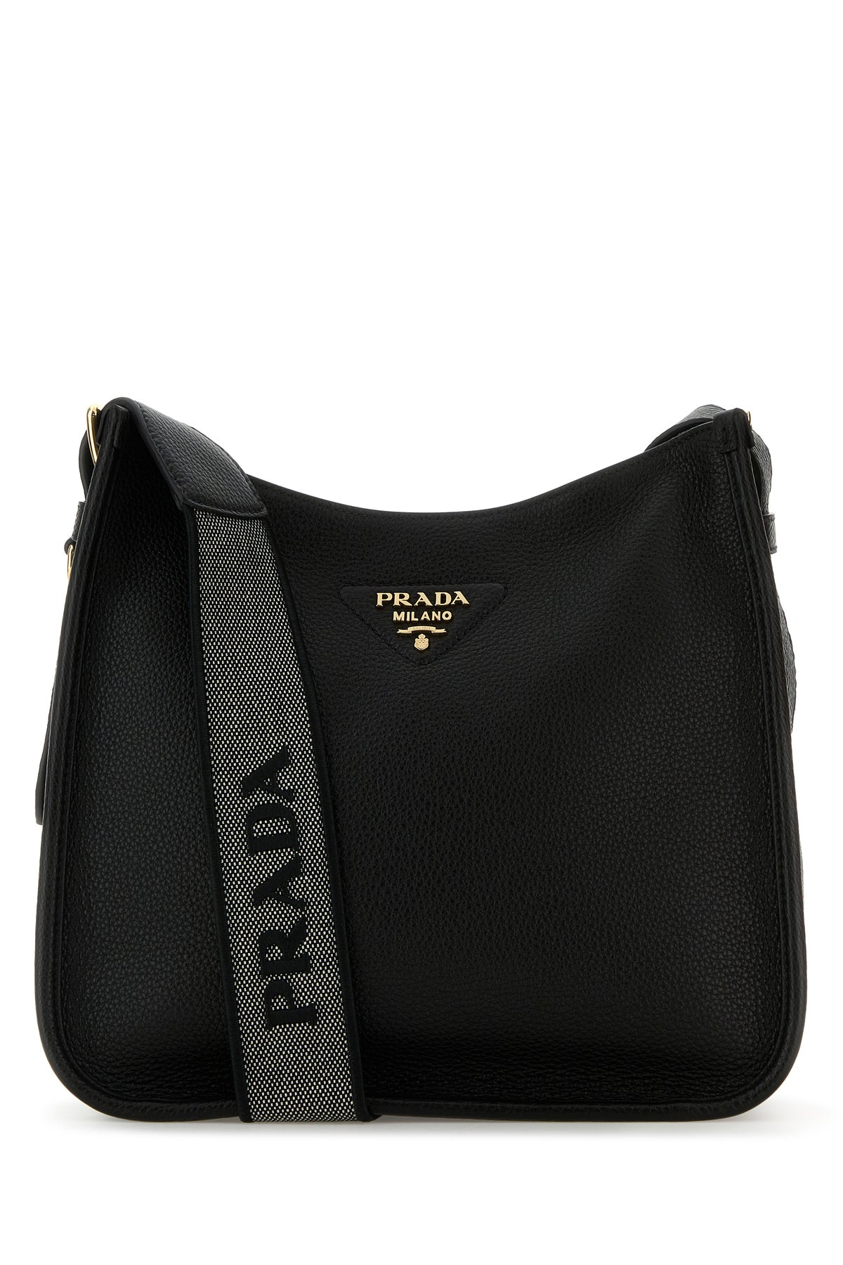 Prada Borsa a spalla in pelle nera