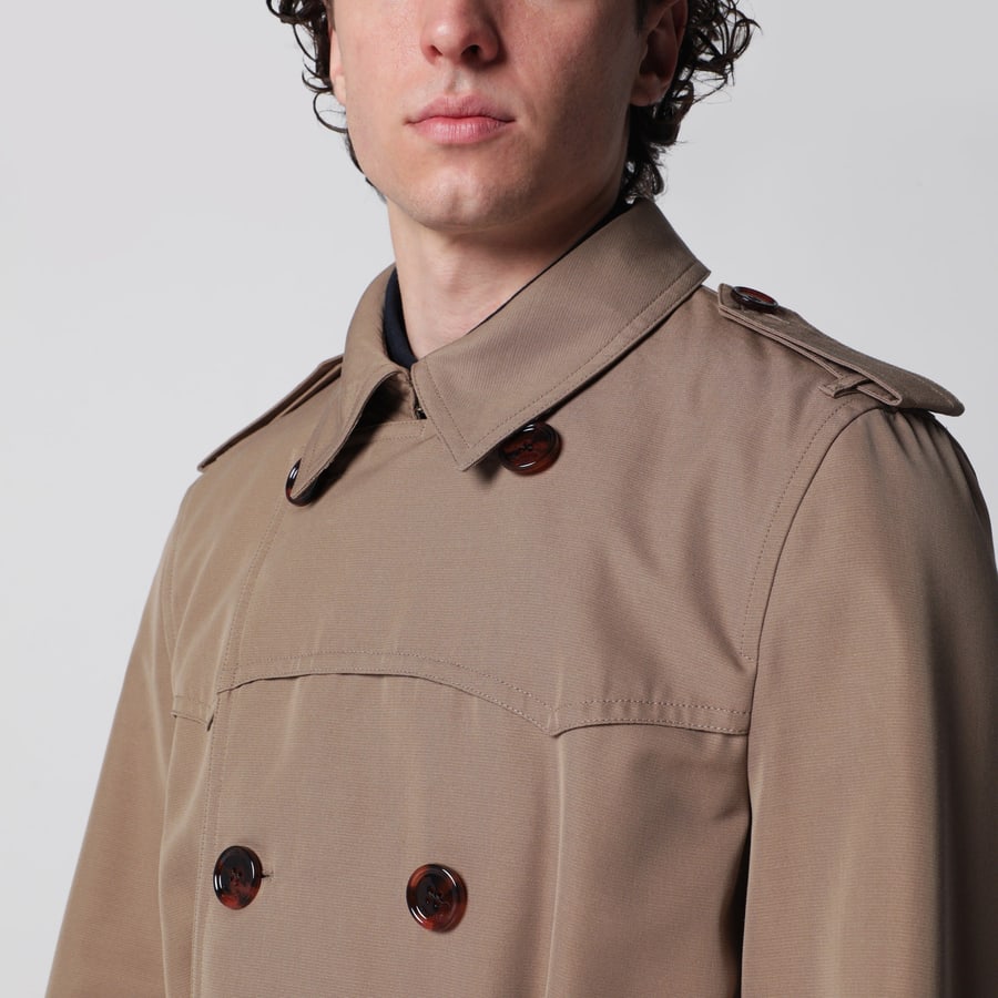Burberry Trench Foxfield corto in cotone e seta, view 4