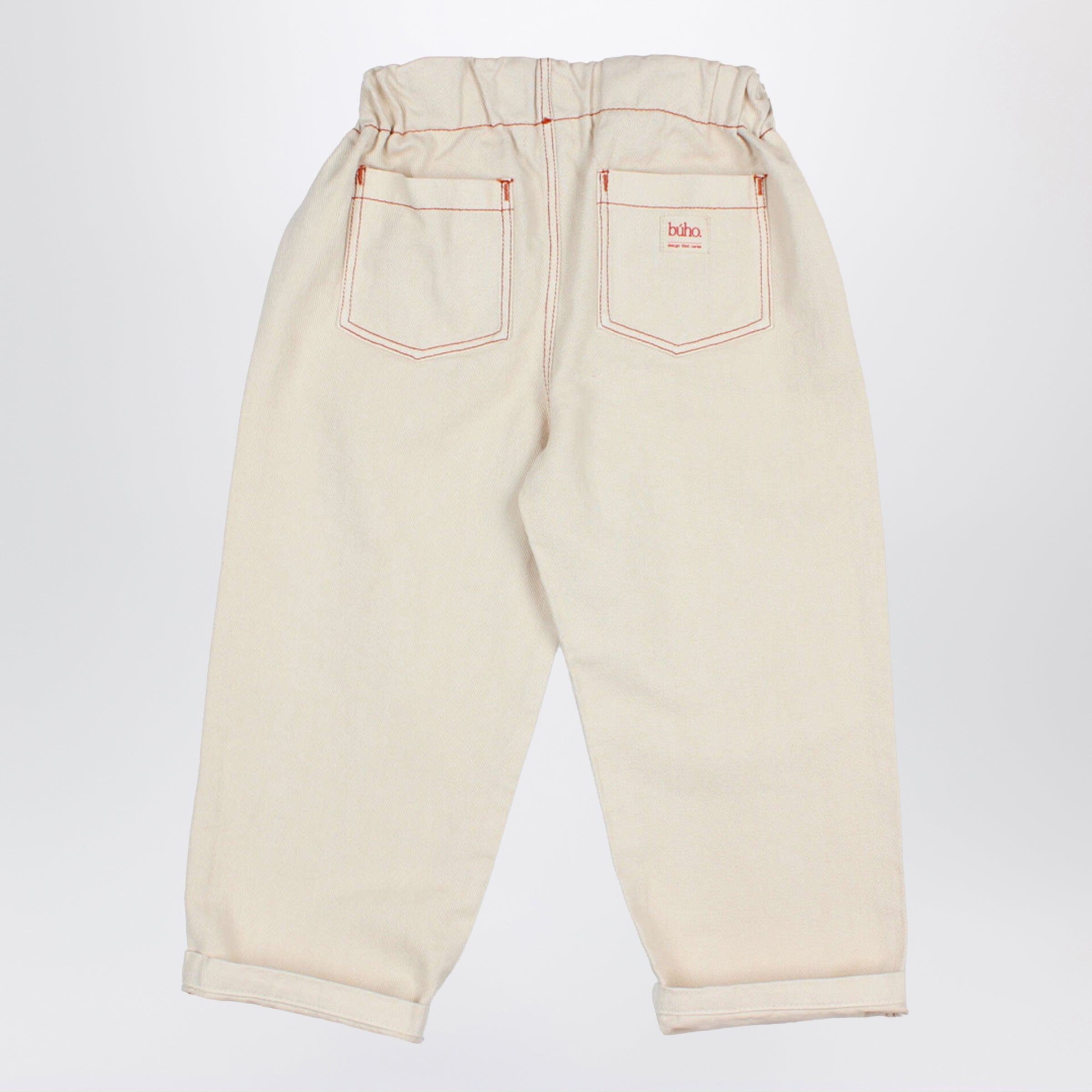 BUHO Pantaloni color sabbia in misto cotone, view 2