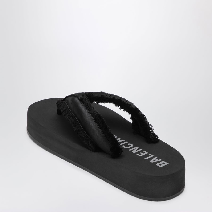 Balenciaga Infradito Jet Lag in raso nero, view 4