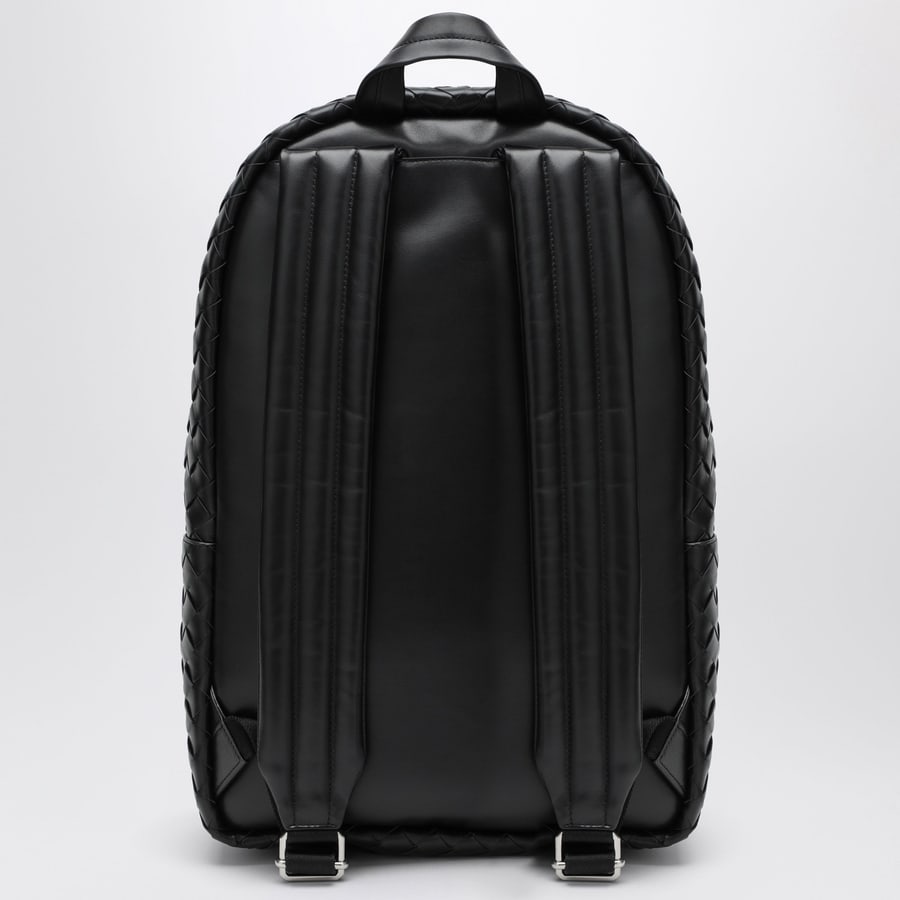 Bottega Veneta Zaino medio nero in Intrecciato, view 3