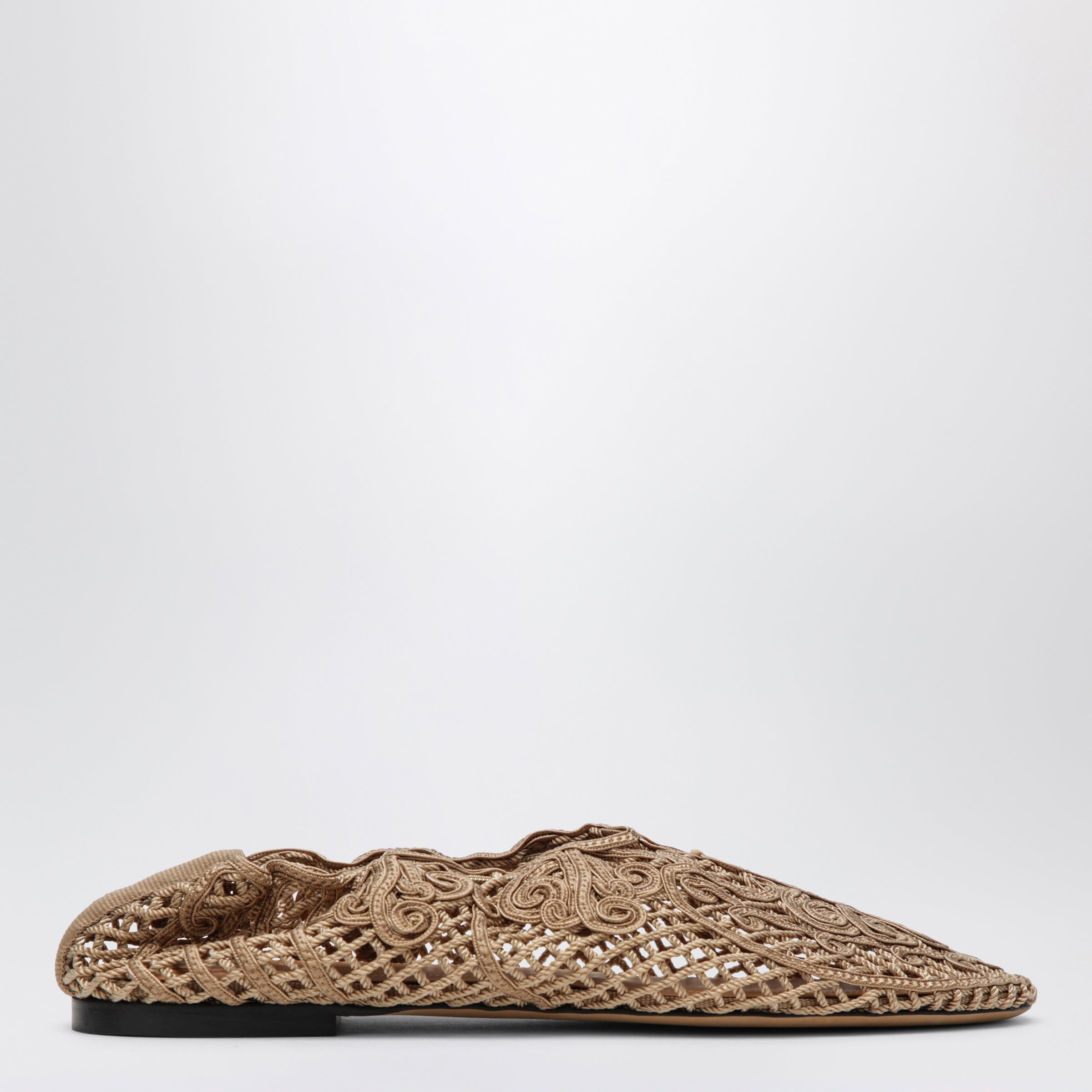 ODISSI Ballerina all'uncinetto Iris beige