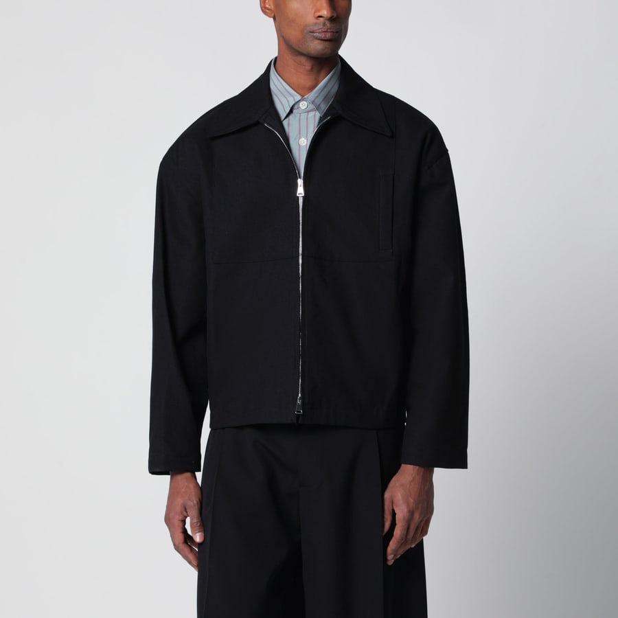 NAMACHEKO Giacca con zip nera in cotone