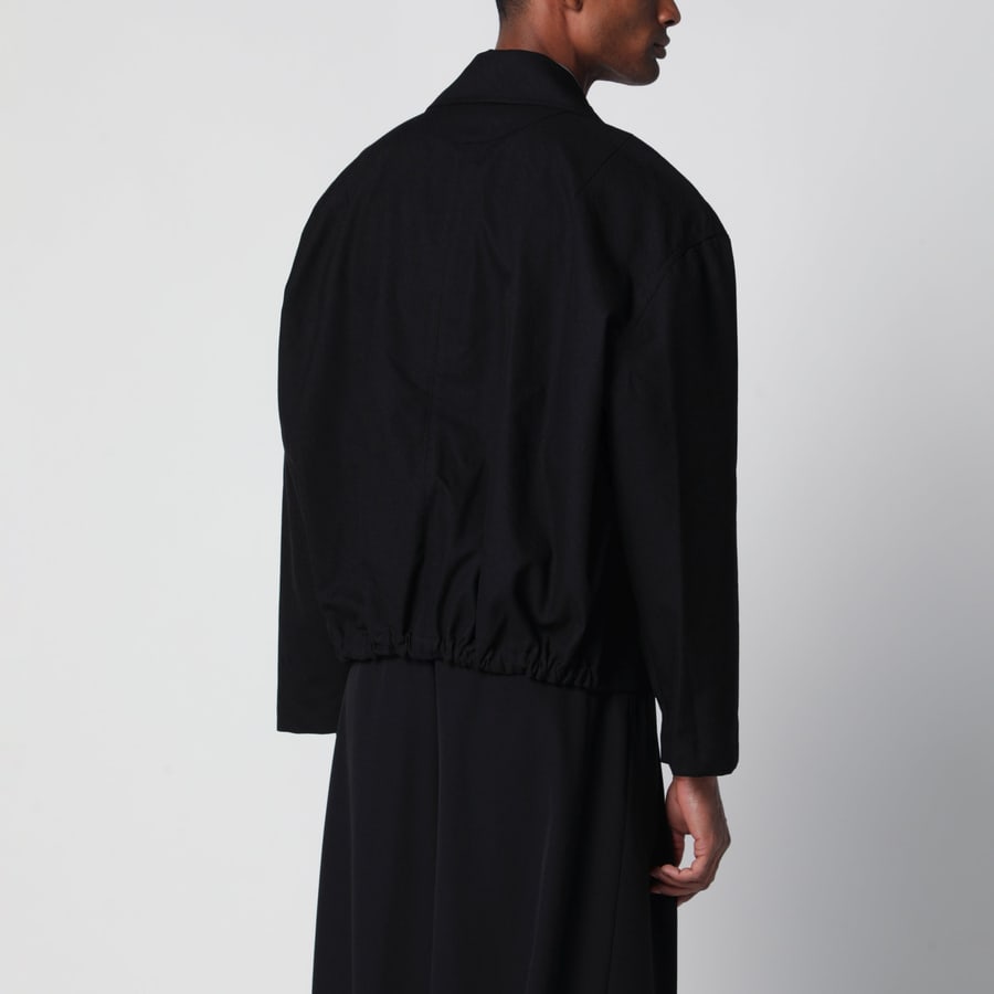 NAMACHEKO Giacca con zip nera in cotone, view 3