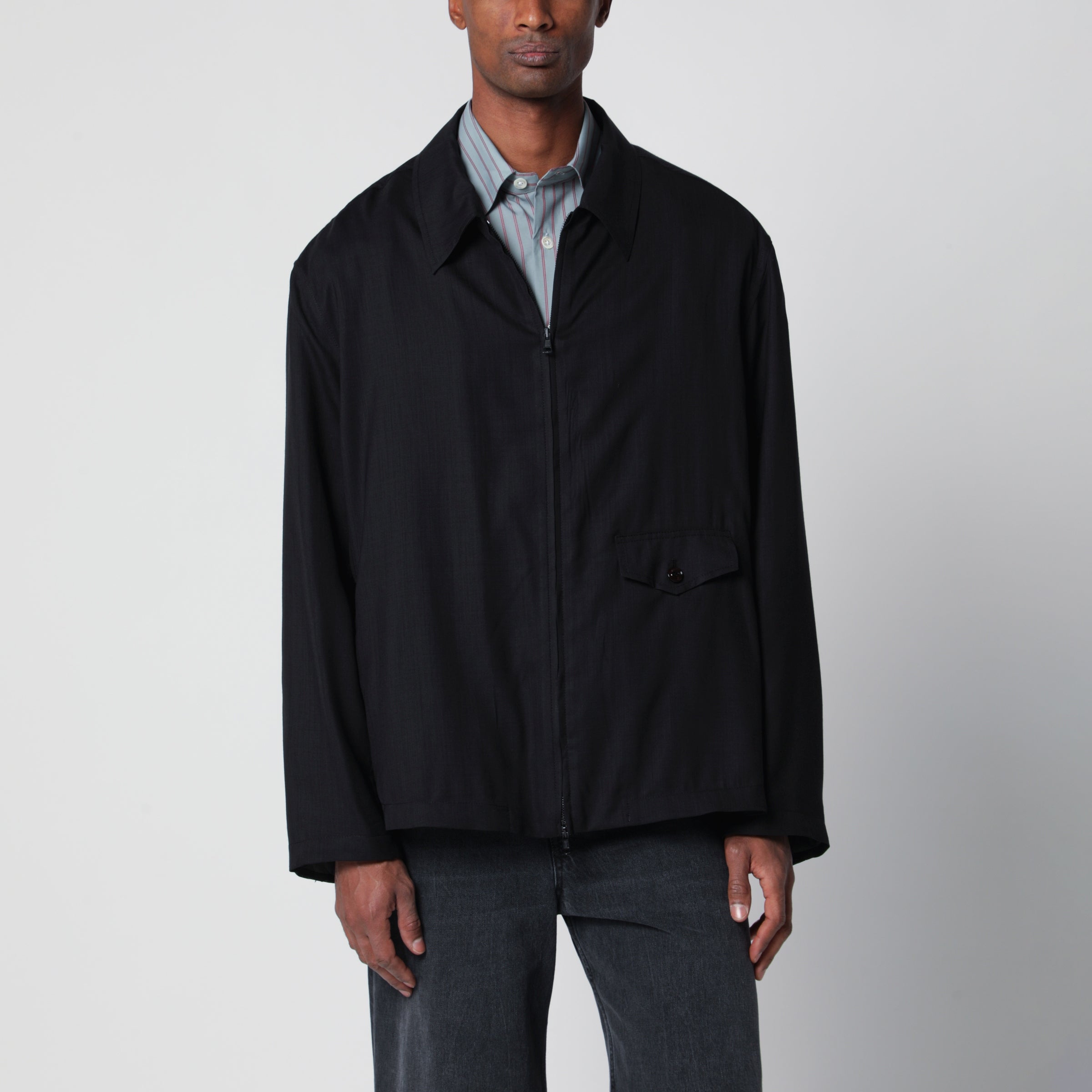 Our Legacy Giacca Evolved in voile di lana merino nera