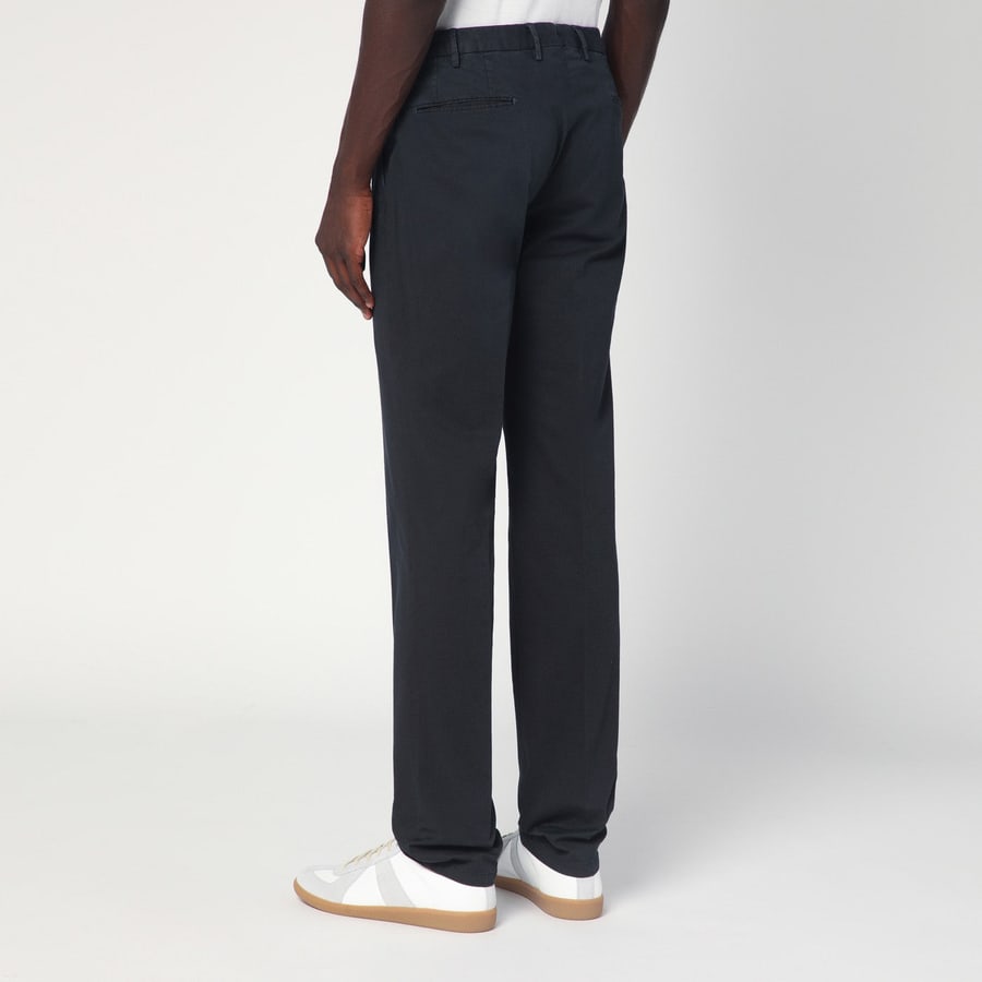 SANTANIELLO Pantalone nero in cotone, view 4