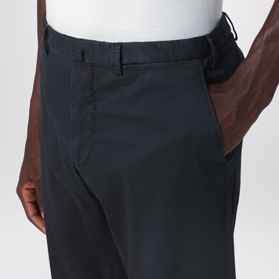 SANTANIELLO Pantalone nero in cotone, view 5