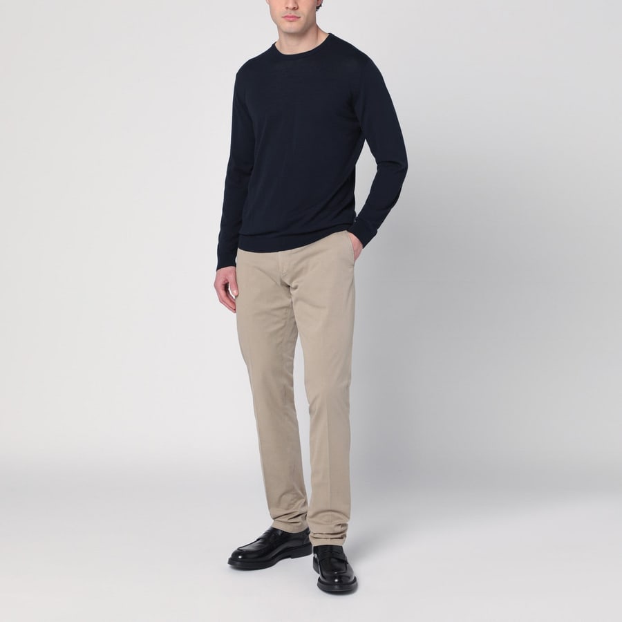 SANTANIELLO Pantalone beige in cotone, view 2