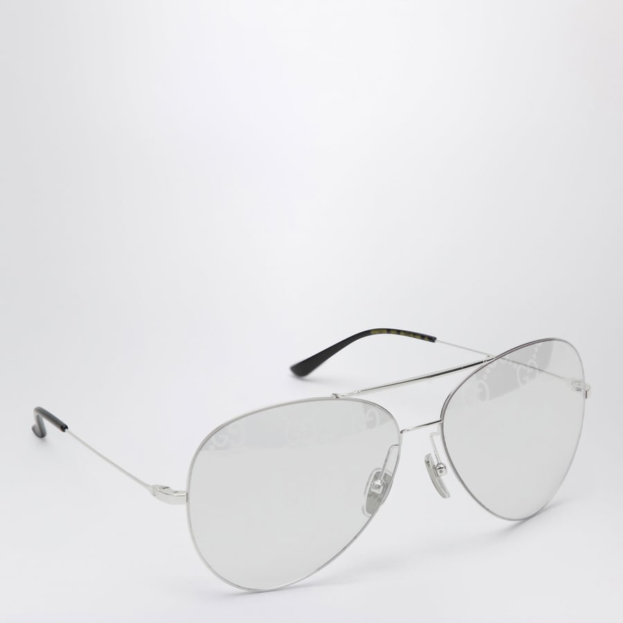 Gucci Occhiali da sole Pilot argento, view 2