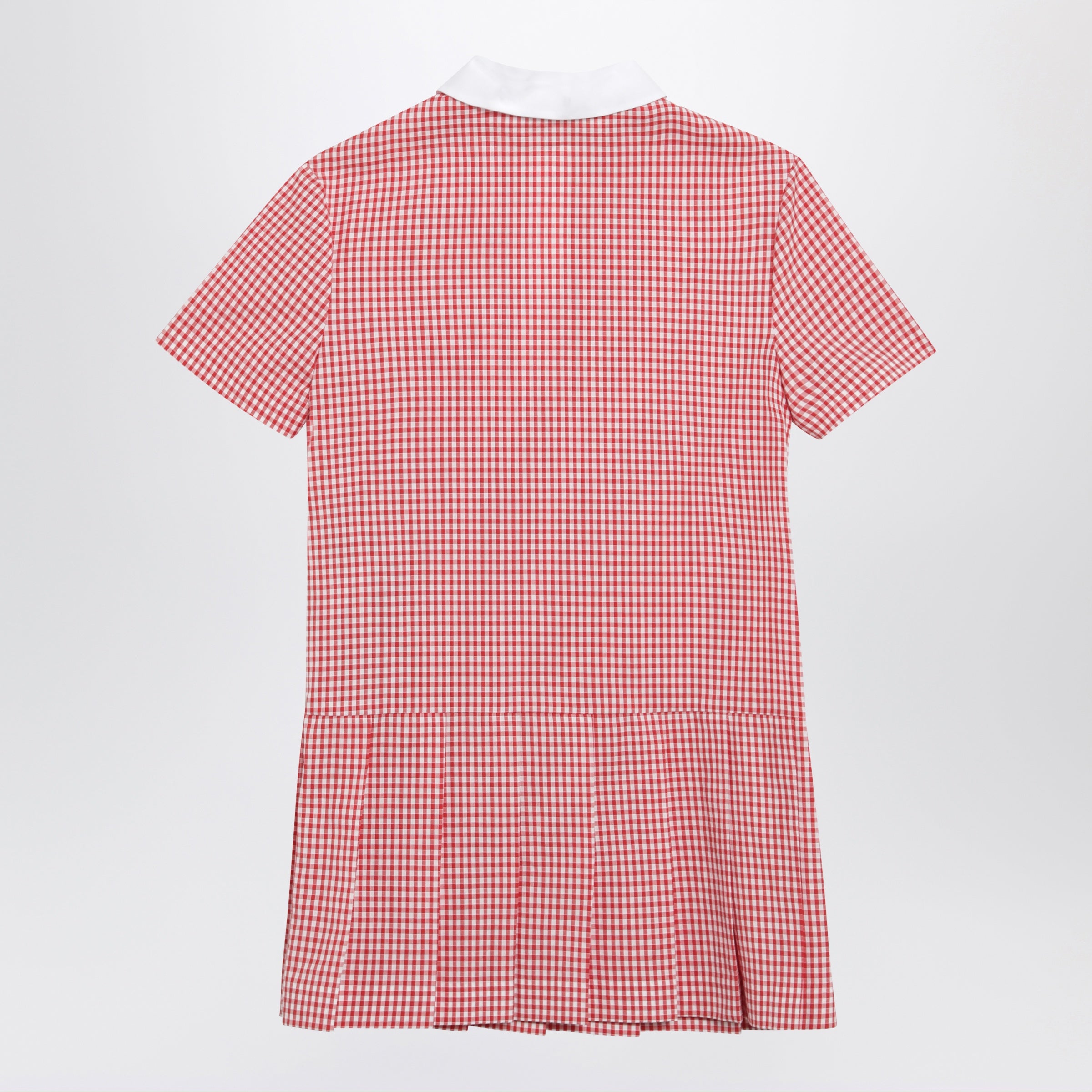 Gucci Abitino in cotone a quadretti rosso/bianco, view 2
