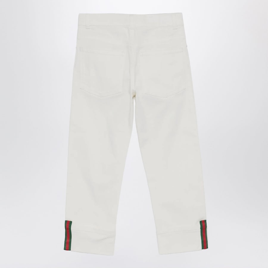 Gucci Pantalone bianco in cotone, view 2
